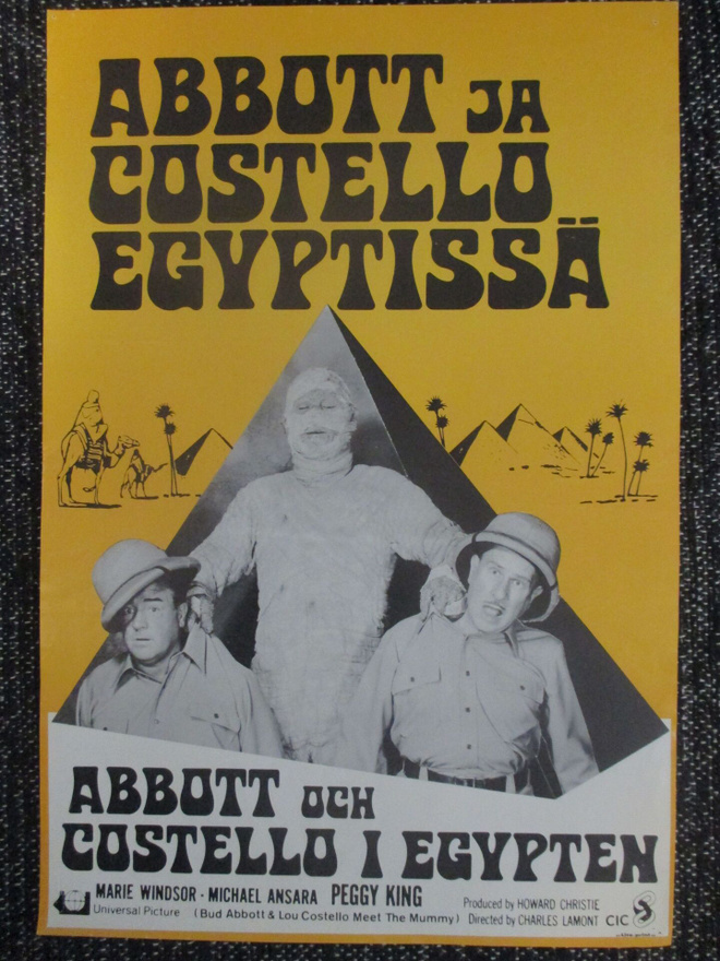 Abbott ja Costello Egyptissä - vanha elokuvajuliste - RE1977