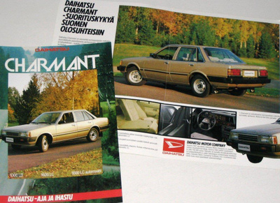 1985 Daihatsu Charmant esite - suom - KUIN UUSI