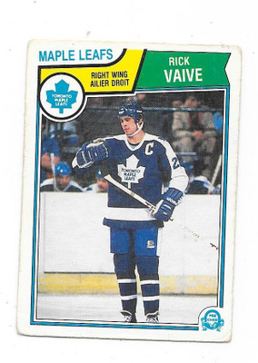 1983-84 OPC #343 Rick Vaive , Toronto Maple Leafs