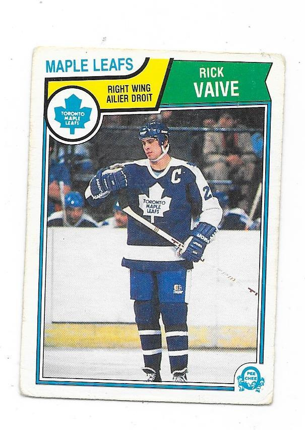 1983-84 OPC #343 Rick Vaive , Toronto Maple Leafs
