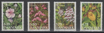 (S0504) DENMARK, 1990 (Flowers). Mi ## 981-984. MNH**