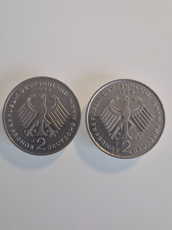 Saksa 2 markkaa 1992 ja 1989      (14518)