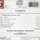 Sibelius - 2. Sinfonia, Finlandia..(Paavo Berglund johtaa)CD - pikkukuva 2