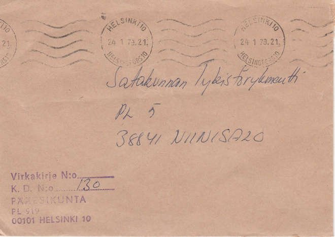 Sotilaspostia, PÄÄESIKUNTA , Helsinki 10