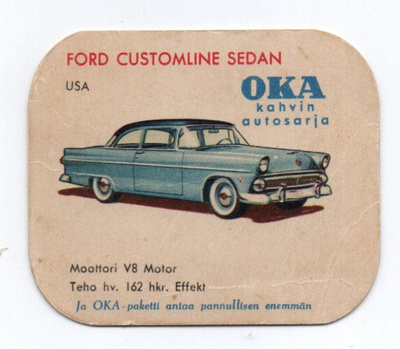 Kahvilappu OKA FORD CUSTOMLINE SEDAN