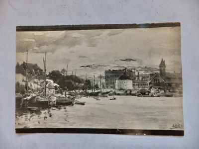 VANHA Postikortti Viipuri 1923