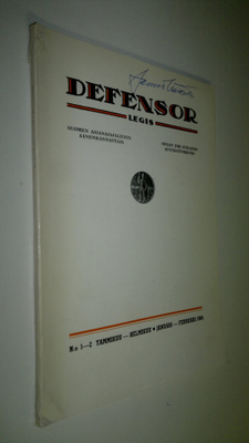 Defensor legis : Suomen asianajajaliiton äänenkannattaja ...