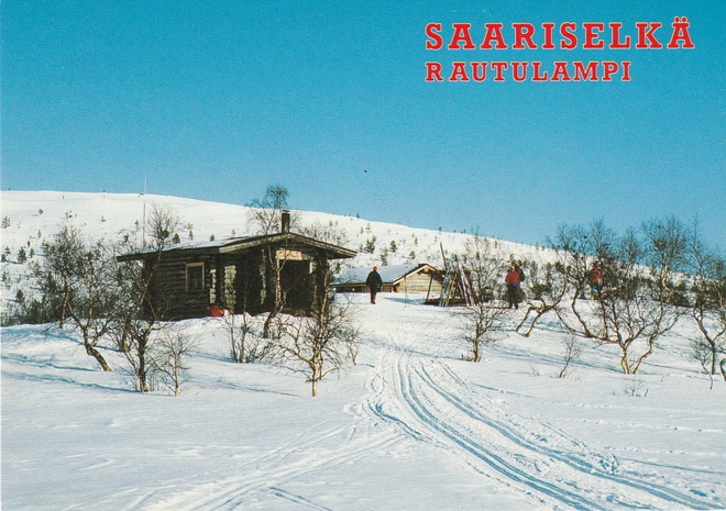 Postikortti, SAARISELKÄ, Rautulammen kämppä