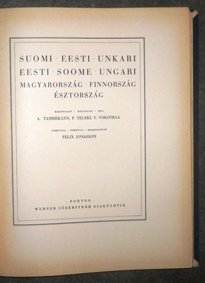 Kuvateos : Suomi - Eesti - Unkari 1931 1.p.