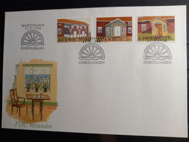 ÅLAND EPK FDC 8/1998: Arkkitehtuuri, kuisteja sarja