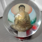 UPEA ISOHKO BUDDHA LASIPALLO + JALUSTA - pikkukuva 5