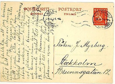 M30 1930 1mk ehiö Ruotsiin -31
