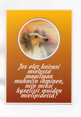 °°JOS OLET KOIRASI MIELESTÄ...." -KORTTI / Positiivarit