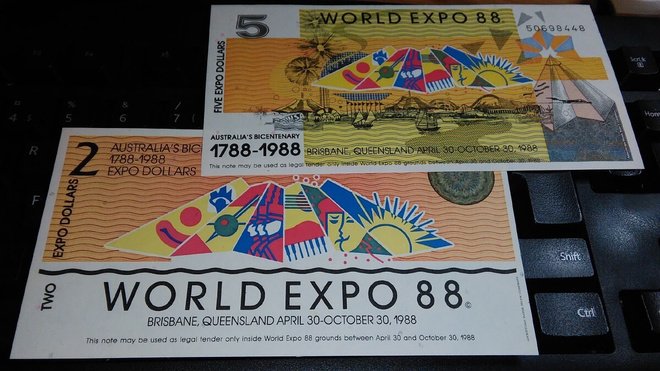 Australia EXPO 1988 2 ja 5 dollars UNC