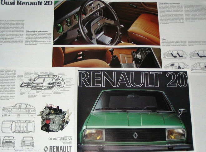 1976 Renault 20 esite - suomalainen - KUIN UUSI
