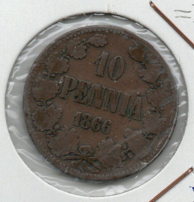 10 penniä 1866