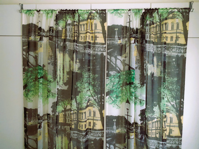 Vallila - Valoverhot - Aurajoki - vihreät - 145 x 250 cm