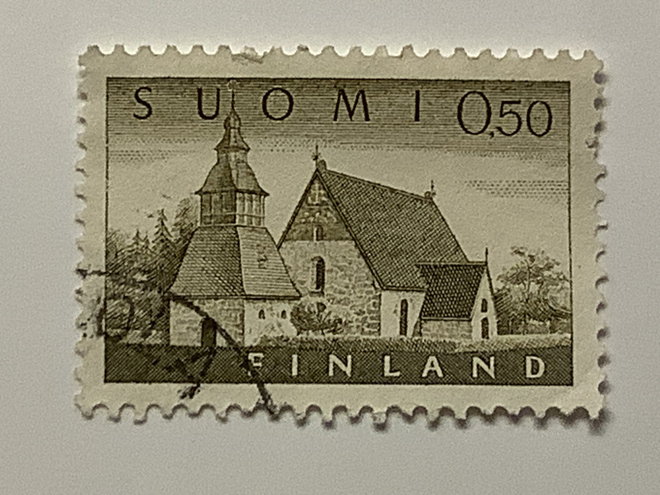 559 / 1963 M63 Lammin kirkko 0,50 mk o leimattu