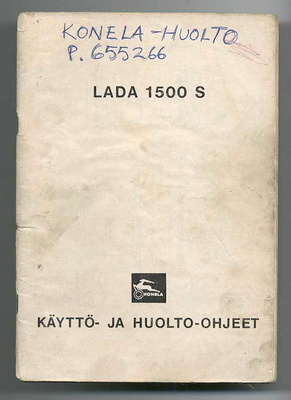 Lada 1500 S Käyttö- ja huolto-ohjeet