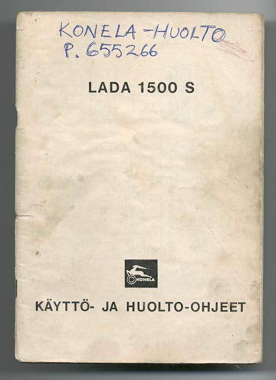 Lada 1500 S Käyttö- ja huolto-ohjeet