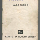 Lada 1500 S Käyttö- ja huolto-ohjeet - pikkukuva 1