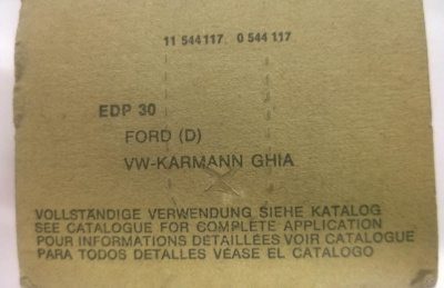 Katkojan kärjet FORD Taunus 15M/17M, VW Karmann Ghia