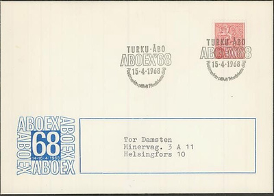 1968 ABOEX'68 erikoisleimakuori