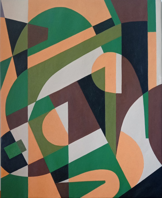 Dikotomia (akryylimaalaus kankaalle105 cm x 85 cm)