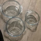 Pyrex kannelliset lasipadat / uunivuoat 3 kpl setti (16 cm, - pikkukuva 1
