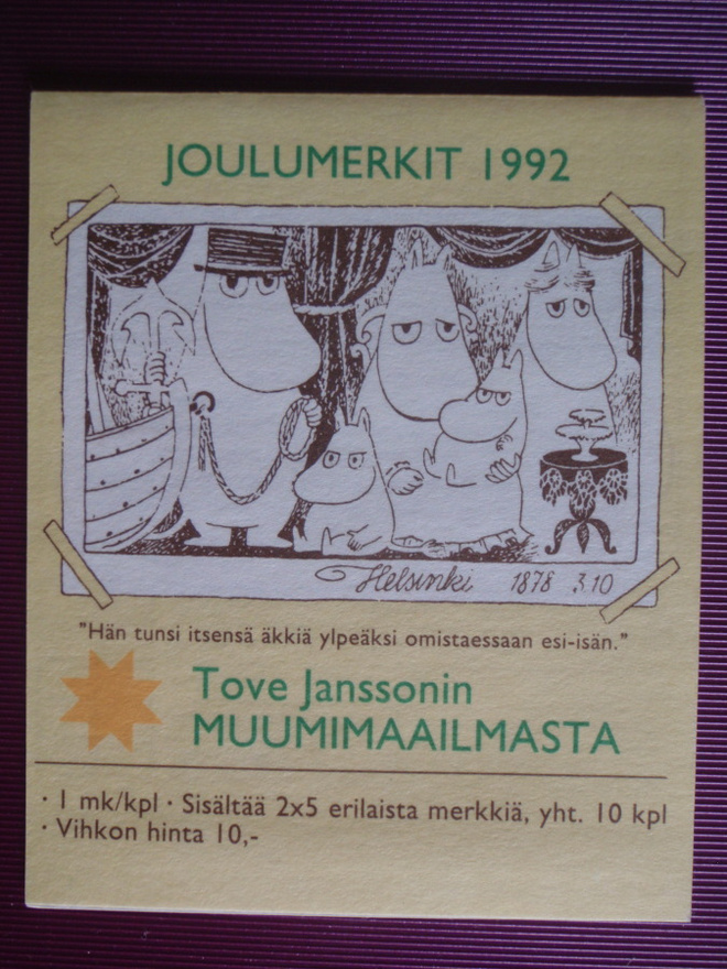 Tove Jansson joulumerkit vuodelta 1992
