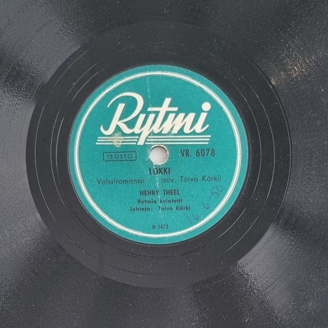 Savikiekko 1950 - Henry Theel - Rytmi VR 6078