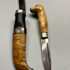 Koirapää puukko hopea heloilla - pikkukuva 1