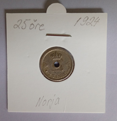 Norja 25 Öre v.1924 KM#384