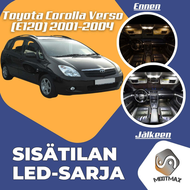 Toyota Corolla Verso (MK2) Sisätilan LED-sarja 6