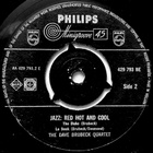 THE DAVE BRUBECK QUARTET: Jazz - Red hot and Cool 7" - pikkukuva 4