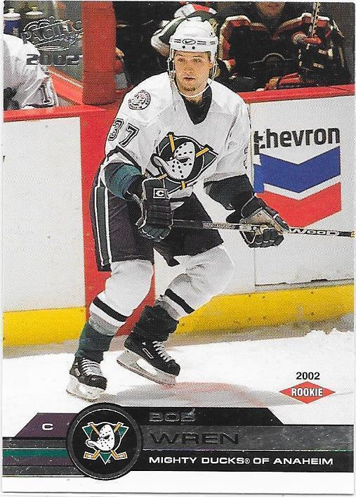 2001-02 Pacific #13 Bob Wren Anaheim Mighty Ducks RC