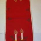Retro joululiina 2 kpl huudolla 58 cm x 20 konekirjaillut - pikkukuva 1