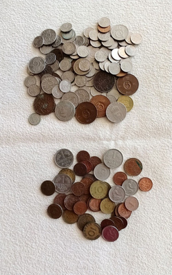Saksan ja Ruotsin kolikoita 1940 luvulta alkaen 0,4 kg