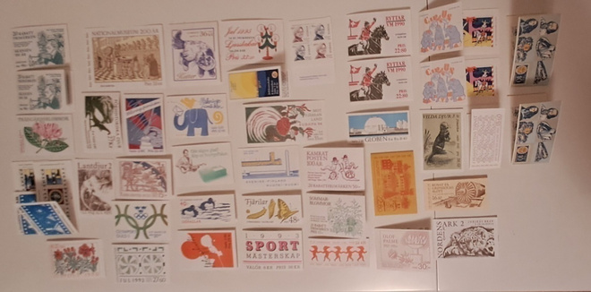 Ruotsi postimerkkivihkoja 41 kpl 1986-2003
