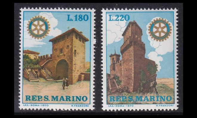 San Marino 957-8 ** Rotary International (1970)
