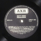 Matti Esko: Reissumies  LP   1991 - pikkukuva 3