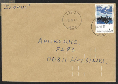 Postil. - Ateneum 1987 (LAPE 1024) Lavia 24.8.1987