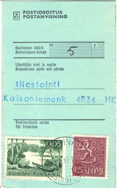 HELSINKI POSTIOSOITUS