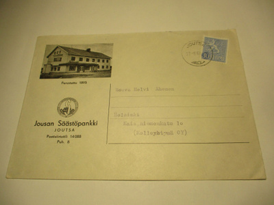 1960 Joutsa kirjoitusvirheellinen; Jousan Säästöpankki kuori