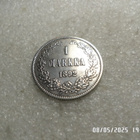 1 mk   1892  hopeaa erittäin vähän kulunut  kl 8-9 - pikkukuva 3