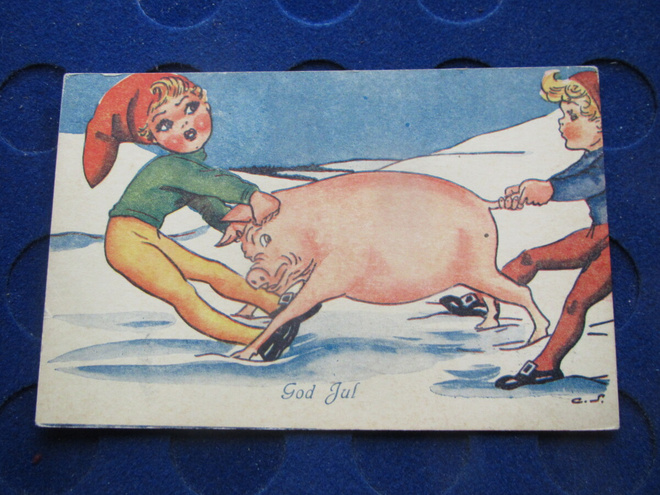 God Jul. Gunilla Jung. Postikortti