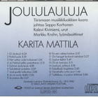 KARITA MATTILA JOULULAULUJA - pikkukuva 2