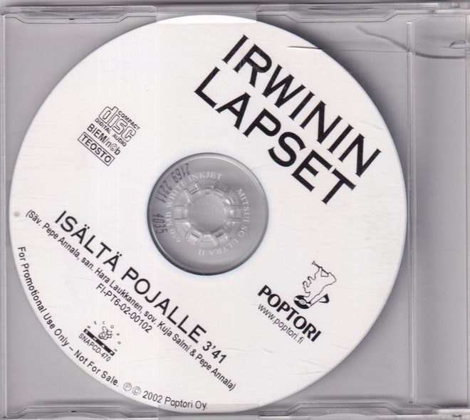 Irwinin Lapset - Isältä Pojalle (CDr, Single, Promo)