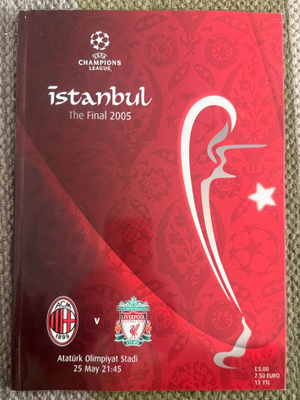 UEFA CHAMPIONS LEAGUE FINAL ISTANBUL 2005 PROGRAMME
