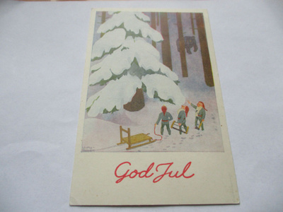 Liimatainen God Jul -1943 PR + joulumerkein